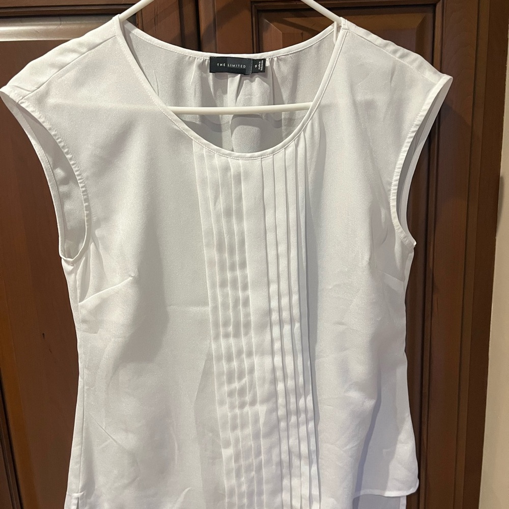 The Limited White Cap Sleeve Blouse